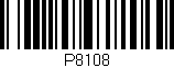Código de barras (EAN, GTIN, SKU, ISBN): 'P8108'