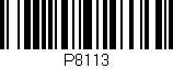 Código de barras (EAN, GTIN, SKU, ISBN): 'P8113'