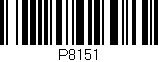 Código de barras (EAN, GTIN, SKU, ISBN): 'P8151'