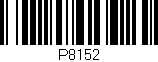 Código de barras (EAN, GTIN, SKU, ISBN): 'P8152'