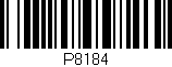 Código de barras (EAN, GTIN, SKU, ISBN): 'P8184'