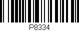 Código de barras (EAN, GTIN, SKU, ISBN): 'P8334'