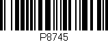 Código de barras (EAN, GTIN, SKU, ISBN): 'P8745'