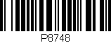 Código de barras (EAN, GTIN, SKU, ISBN): 'P8748'