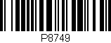 Código de barras (EAN, GTIN, SKU, ISBN): 'P8749'