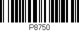 Código de barras (EAN, GTIN, SKU, ISBN): 'P8750'