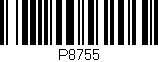 Código de barras (EAN, GTIN, SKU, ISBN): 'P8755'