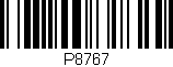Código de barras (EAN, GTIN, SKU, ISBN): 'P8767'