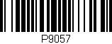 Código de barras (EAN, GTIN, SKU, ISBN): 'P9057'