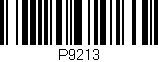 Código de barras (EAN, GTIN, SKU, ISBN): 'P9213'