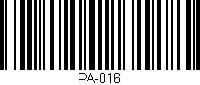 Código de barras (EAN, GTIN, SKU, ISBN): 'PA-016'