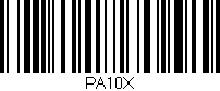 Código de barras (EAN, GTIN, SKU, ISBN): 'PA10X'
