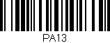 Código de barras (EAN, GTIN, SKU, ISBN): 'PA13'