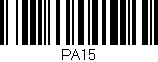 Código de barras (EAN, GTIN, SKU, ISBN): 'PA15'