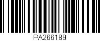 Código de barras (EAN, GTIN, SKU, ISBN): 'PA266189'