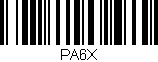 Código de barras (EAN, GTIN, SKU, ISBN): 'PA6X'