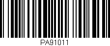 Código de barras (EAN, GTIN, SKU, ISBN): 'PA91011'