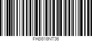 Código de barras (EAN, GTIN, SKU, ISBN): 'PAB818NT36'