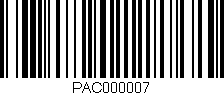 Código de barras (EAN, GTIN, SKU, ISBN): 'PAC000007'