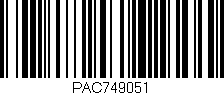 Código de barras (EAN, GTIN, SKU, ISBN): 'PAC749051'