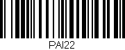 Código de barras (EAN, GTIN, SKU, ISBN): 'PAI22'