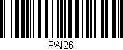 Código de barras (EAN, GTIN, SKU, ISBN): 'PAI26'