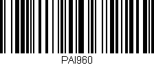 Código de barras (EAN, GTIN, SKU, ISBN): 'PAI960'