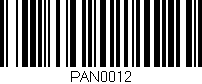 Código de barras (EAN, GTIN, SKU, ISBN): 'PAN0012'