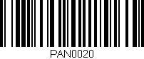 Código de barras (EAN, GTIN, SKU, ISBN): 'PAN0020'