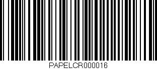 Código de barras (EAN, GTIN, SKU, ISBN): 'PAPELCR000016'