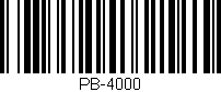 Código de barras (EAN, GTIN, SKU, ISBN): 'PB-4000'