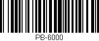 Código de barras (EAN, GTIN, SKU, ISBN): 'PB-6000'