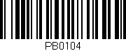 Código de barras (EAN, GTIN, SKU, ISBN): 'PB0104'