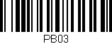 Código de barras (EAN, GTIN, SKU, ISBN): 'PB03'