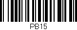 Código de barras (EAN, GTIN, SKU, ISBN): 'PB15'