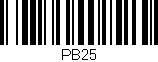 Código de barras (EAN, GTIN, SKU, ISBN): 'PB25'