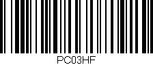 Código de barras (EAN, GTIN, SKU, ISBN): 'PC03HF'
