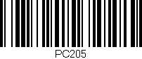 Código de barras (EAN, GTIN, SKU, ISBN): 'PC205'