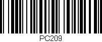 Código de barras (EAN, GTIN, SKU, ISBN): 'PC209'