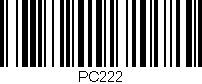 Código de barras (EAN, GTIN, SKU, ISBN): 'PC222'