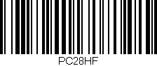Código de barras (EAN, GTIN, SKU, ISBN): 'PC28HF'
