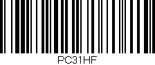 Código de barras (EAN, GTIN, SKU, ISBN): 'PC31HF'