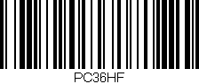 Código de barras (EAN, GTIN, SKU, ISBN): 'PC36HF'