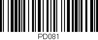 Código de barras (EAN, GTIN, SKU, ISBN): 'PD081'