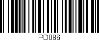 Código de barras (EAN, GTIN, SKU, ISBN): 'PD086'
