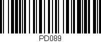 Código de barras (EAN, GTIN, SKU, ISBN): 'PD089'