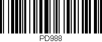 Código de barras (EAN, GTIN, SKU, ISBN): 'PD988'