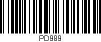 Código de barras (EAN, GTIN, SKU, ISBN): 'PD989'