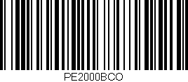 Código de barras (EAN, GTIN, SKU, ISBN): 'PE2000BCO'