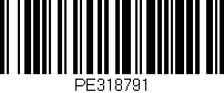 Código de barras (EAN, GTIN, SKU, ISBN): 'PE318791'